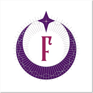 F - Moon Monogram Posters and Art